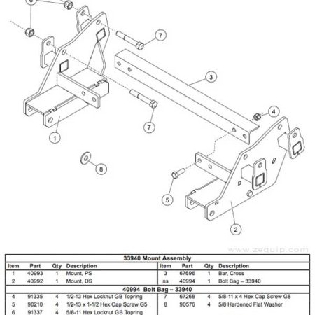 NEW Western 33940-1 Mount 08-18 Dodge 4500 & 5500 Blizzard SnowEx