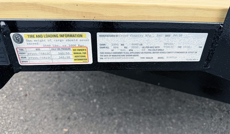 New 2026 Cross Country 16′ Tandem Axle Landscape Trailer – Black