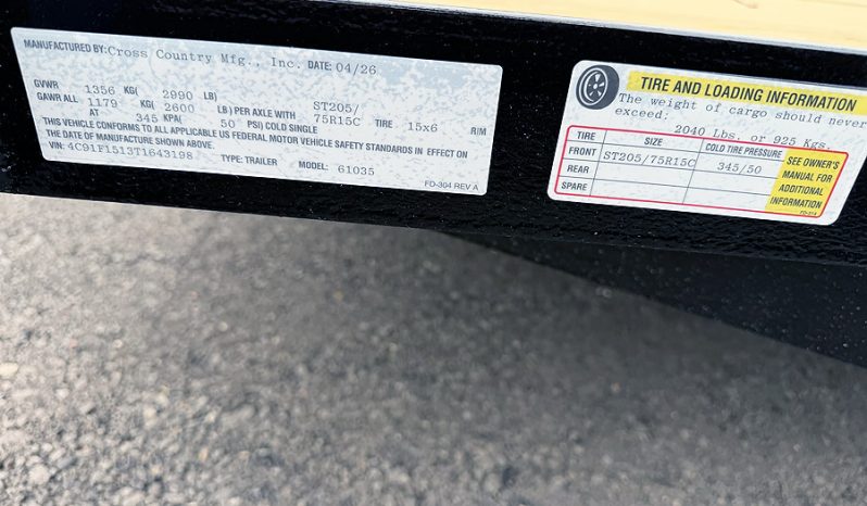 New 2026 Cross Country 6.5′ x 10′ Single Axle Landscape Trailer – Black